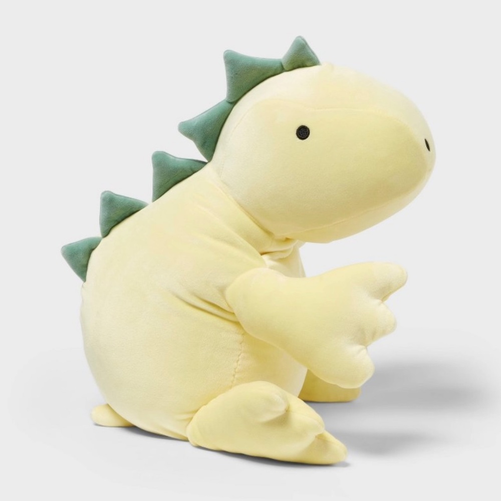 Yellow Dinosaur Weighted Plush Throw Pillow - Pillowfort